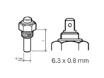 Veratron Engine Oil Temperature Sensor - Single Pole, Common Ground - 50-150°C/120-300°F - 6/24V - M14 x 1.5 Thread