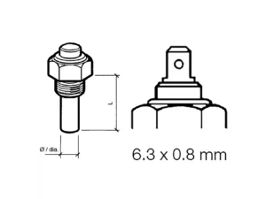 Veratron Engine Oil Temperature Sensor - Single Pole, Common Ground - 50-150°C/120-300°F - 6/24V - M14 x 1.5 Thread