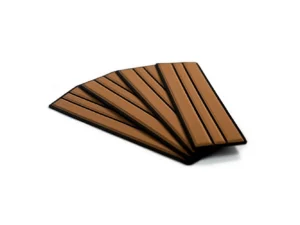 SeaDek Faux Teak 4-Piece Step Kit - Mocha/Black