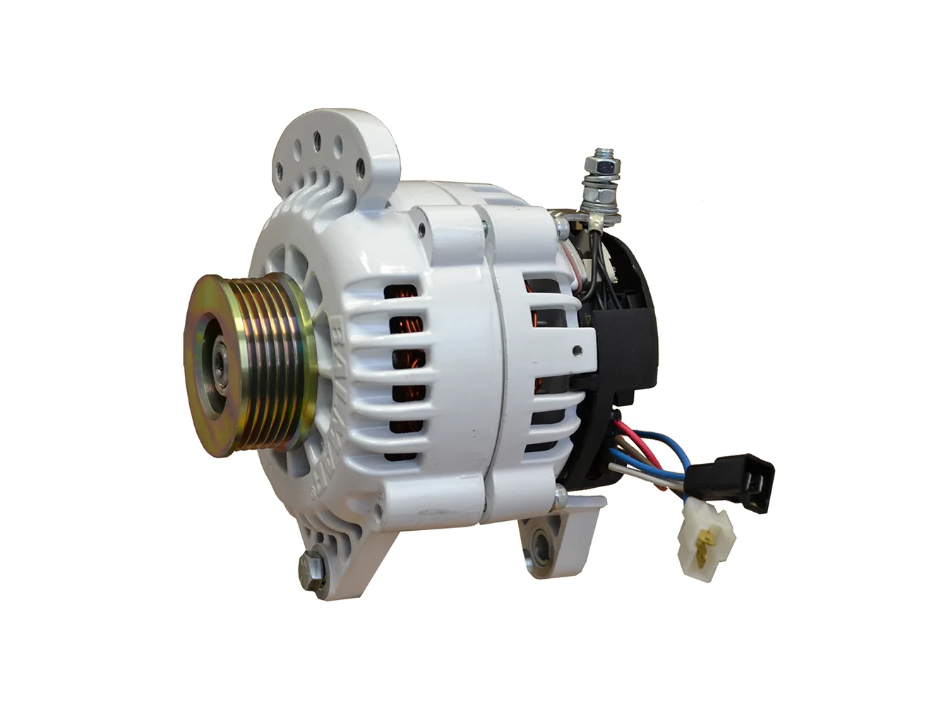 Balmar Alternator 120 Amp 12V 3.15" Dual foot Saddle Single K6 Pulley w/Isolated Grounding