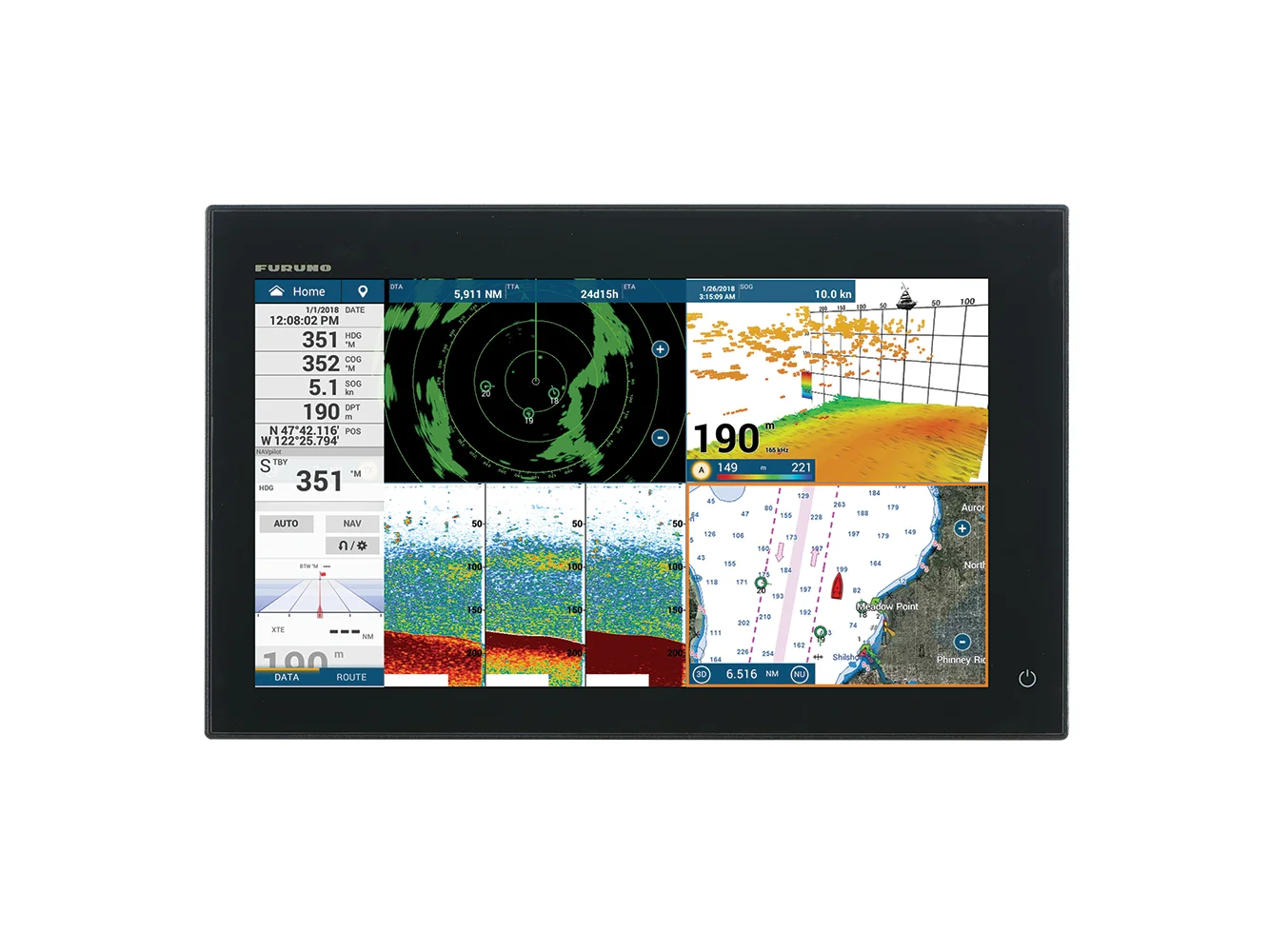 Furuno NavNet TZtouch3 16" MFD w/1kW Dual Channel CHIRP™ Sounder & Internal GPS