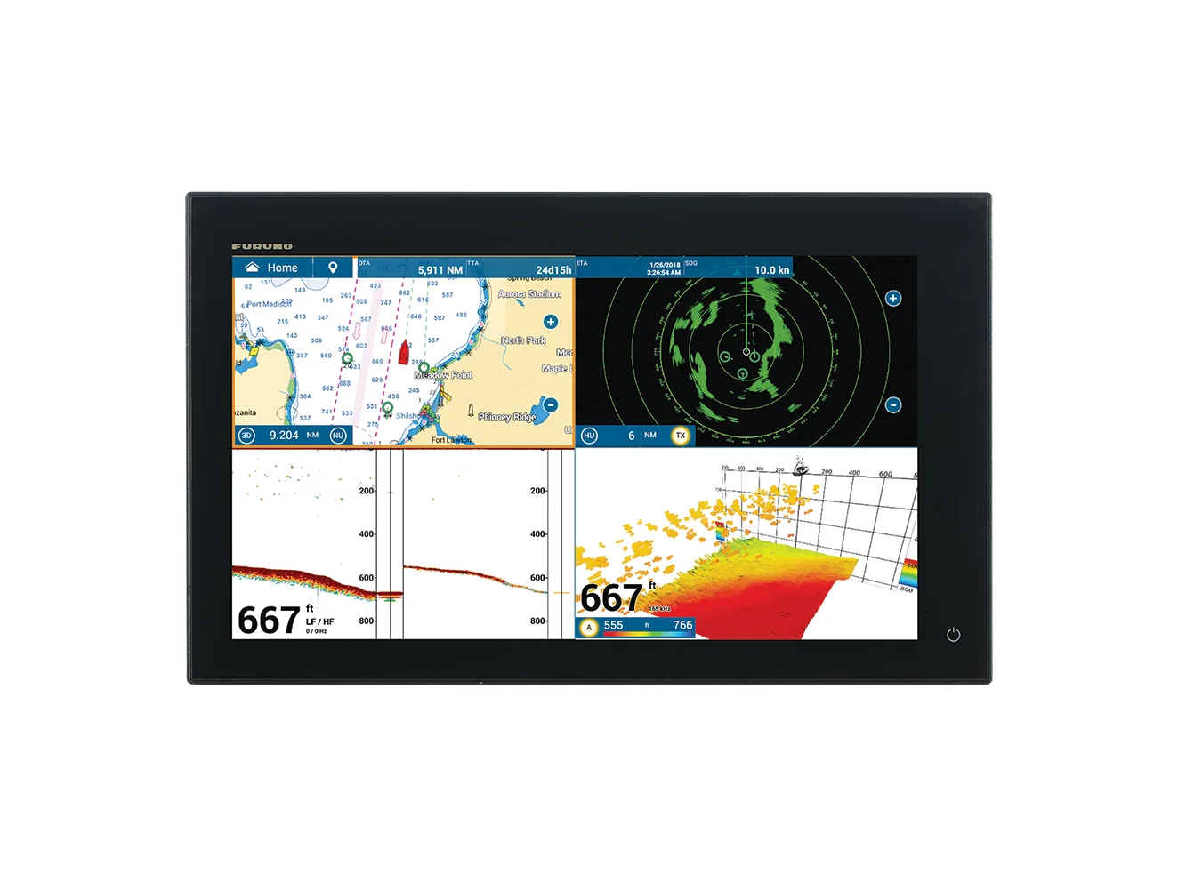 Furuno NavNet TZtouch3 19" MFD w/1kW Dual Channel CHIRP™ Sounder