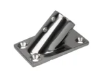 Sea-Dog Rail Base Fitting Rectangular Base 45° 316 Stainless Steel - 3-1/4" x 1-7/8" - 1" OD