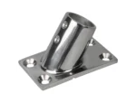 Sea-Dog Rail Base Fitting Rectangular Base 60° 316 Stainless Steel - 1-7/8" x 3-1/4" - 1" OD