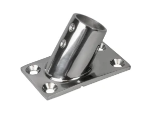 Sea-Dog Rail Base Fitting Rectangular Base 60° 316 Stainless Steel - 1-7/8" x 3-1/4" - 1" OD
