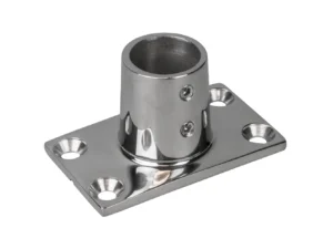Sea-Dog Rail Base Fitting Rectangular Base 90° 316 Stainless Steel - 1-7/8" x 3-3/16" - 1" OD