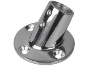 Sea-Dog Rail Base Fitting 2-3/4" Round Base 60° 316 Stainless Steel - 1" OD