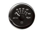 Veratron 52MM (2-1/16") ViewLine Oil Pressure Indicator 0 to 150 PSI - Black Dial & Round Bezel