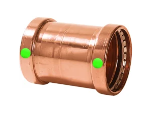 Viega ProPress 2-1/2" Copper Coupling w/o Stop - Double Press Connection - Smart Connect Technology