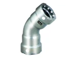 Viega MegaPress 3/4" 45° Stainless Steel 304 Elbow - Double Press Connection - Smart Connect Technology