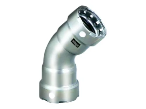 Viega MegaPress 1-1/2" 45° Stainless Steel 304 Elbow - Double Press Connection - Smart Connect Technology