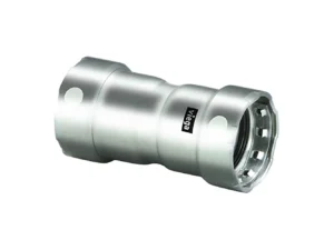 Viega MegaPress 1" Stainless Steel 304 Coupling w/Stop - Double Press Connection - Smart Connect Technology