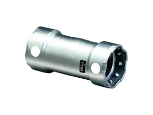 Viega MegaPress 1-1/2" Stainless Steel 304 Coupling w/o Stop - Double Press Connection - Smart Connect Technology
