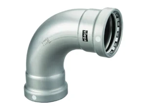 Viega MegaPress 2-1/2" 90° Carbon Steel Elbow w/FKM - Double Press Connection - Smart Connect Technology