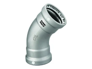 Viega MegaPress 2-1/2" 45° Carbon Steel Elbow w/FKM - Double Press Connection - Smart Connect Technology