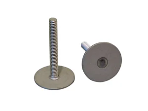 Weld Mount Stainless Steel Stud 1.25" Base 1/4 x 20 Thread 0.75" Tall - 100 Pack