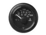 Veratron 52MM (2-1/16") ViewLine Water Temperature Gauge - 100-250°F - Black Dial & Bezel