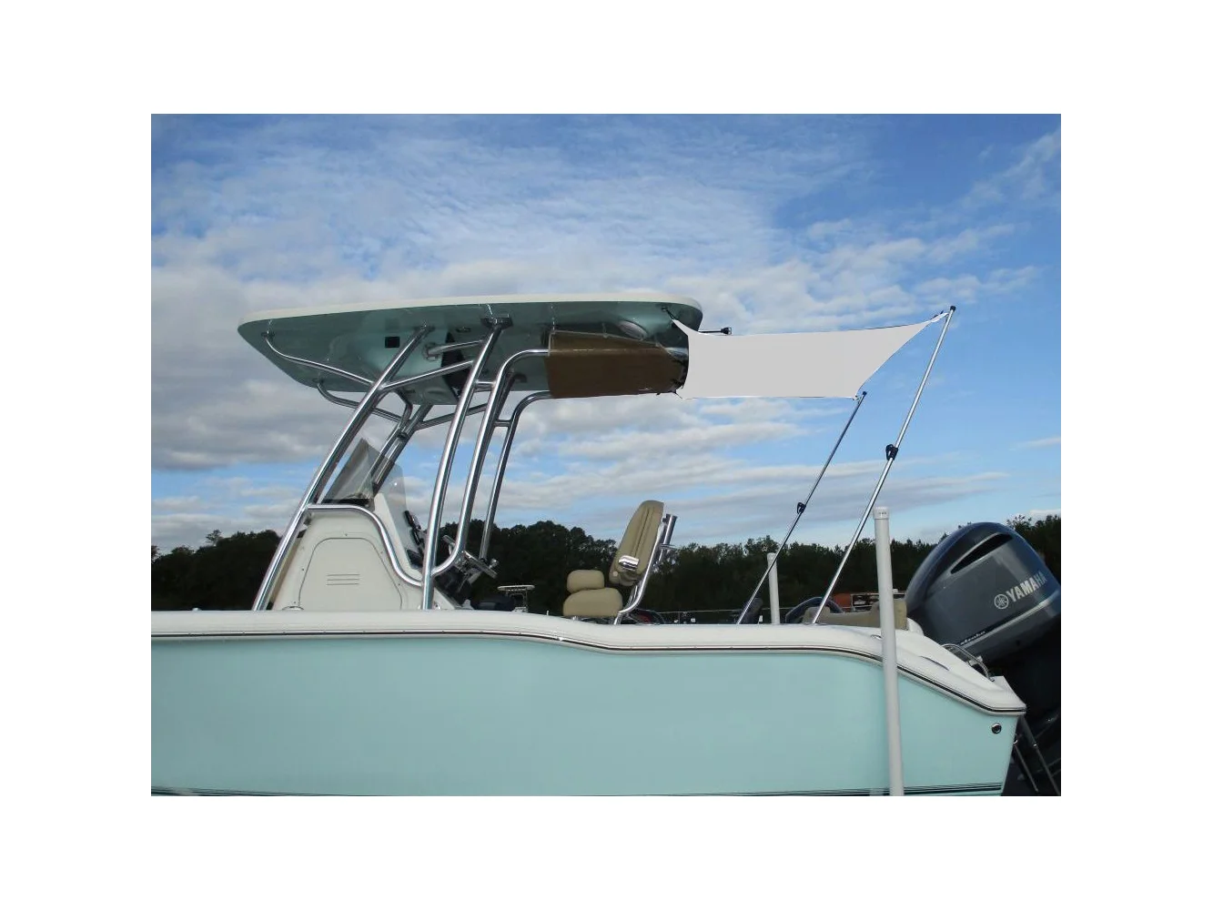 Carver 5' T-Shade T-Top Shade Extension - White