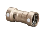 Viega MegaPress 3/4" Copper Nickel Coupling w/Stop Double Press Connection - Smart Connect Technology