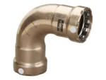 Viega MegaPress 1" 90° Copper Nickel Elbow - Double Press Connection - Smart Connect Technology