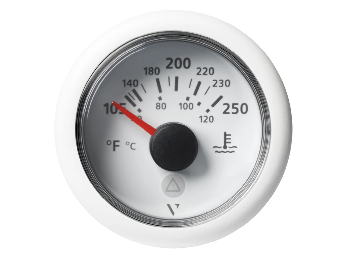 Veratron 52 MM (2-1/16") ViewLine Temperature Gauge 105°F to 250°F - White Dial/Bezel