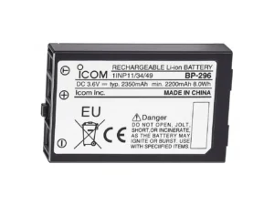 Icom BP-296 Li-Ion Battery - 3.6V - 2350mAh f/M37