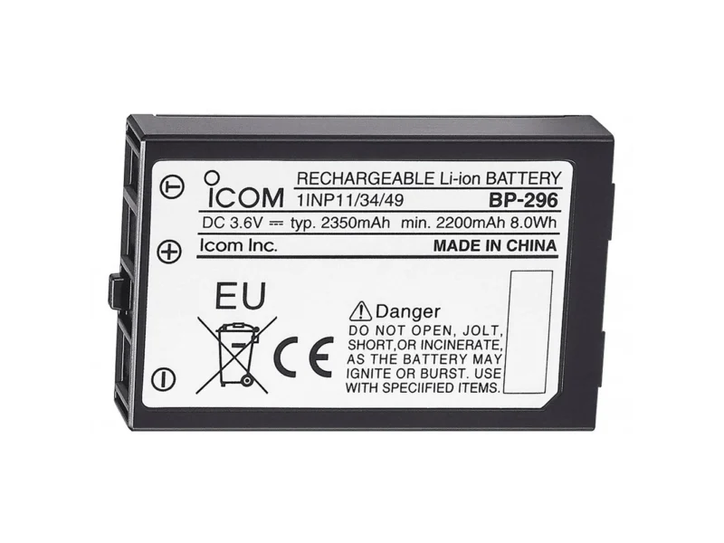 Icom BP-296 Li-Ion Battery - 3.6V - 2350mAh f/M37