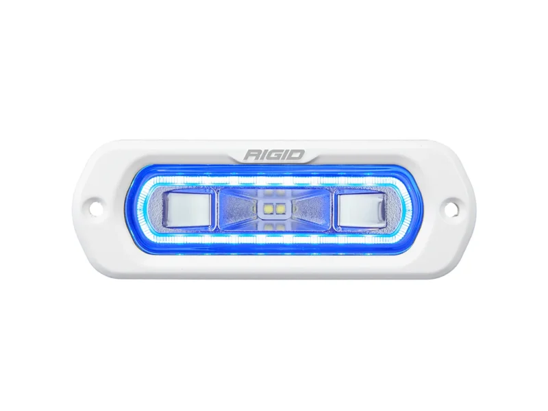 RIGID Industries SR-L Series Marine Spreader Light - White Flush Mount - White Light w/Blue Halo