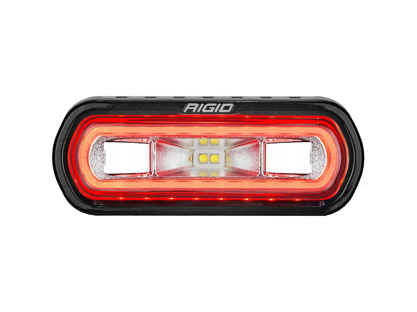 RIGID Industries SR-L Series Marine Spreader Light - Black Surface Mount - White Light w/Red Halo