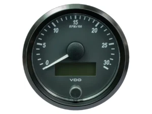 VDO SingleViu 80mm (3-1/8") Tachometer - 3000 RPM