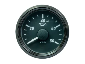 VDO SingleViu 52mm (2-1/16") Oil Pressure Gauge - 80 PSI - 0-180 Ohm