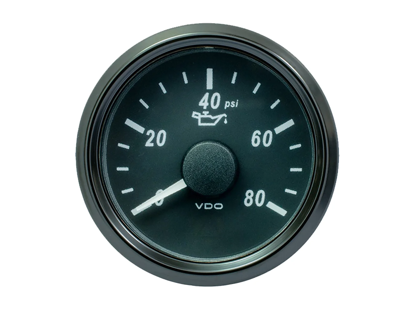VDO SingleViu 52mm (2-1/16") Oil Pressure Gauge - 80 PSI - 0-180 Ohm