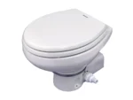Dometic MasterFlush 7160 White Electric Macerating Toilet - 12V w/Orbit Base & Raw Water Flush