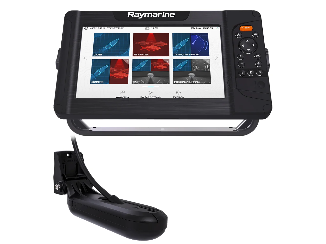 Raymarine Element 9 HV Combo w/HV-100 Transom Mount Transducer & Lighthouse North America Chart