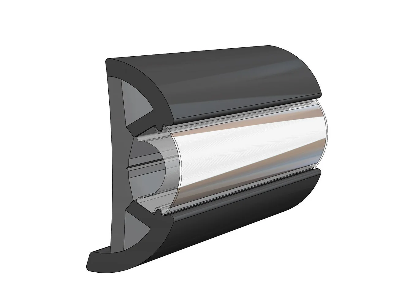 TACO Large SuproFlex Rub Rail 2.5" x 1" - Black