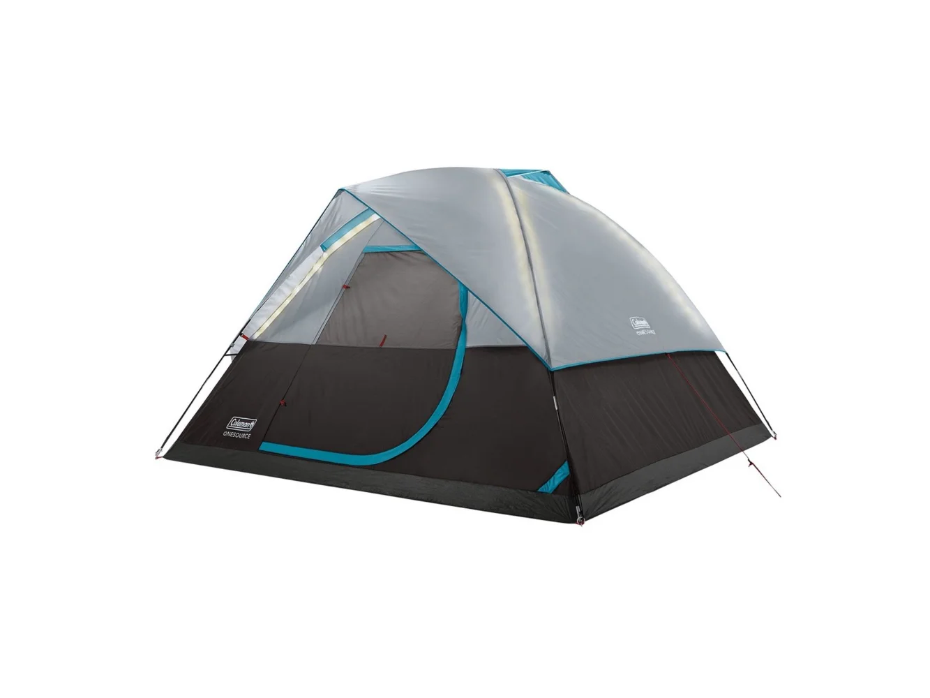 Coleman OneSource Rechargeable 4-Person Camping Dome Tent w/Airflow System & LED Lighting