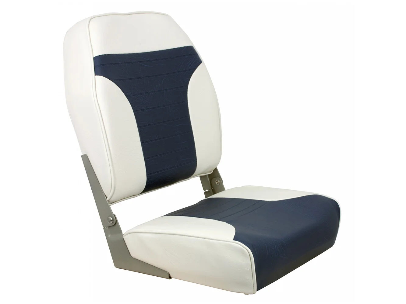Springfield High Back Multi-Color Folding Seat - White/Blue
