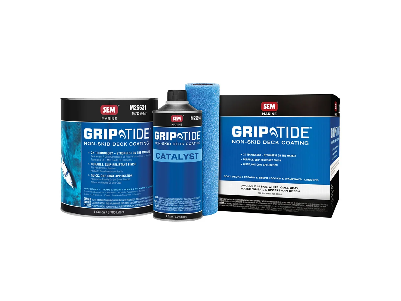 SEM GripTide™ Non-Skid Deck Coating Kit - Mateo Wheat