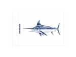 Tigress White Marlin Release Flag - 12" x 18"