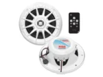 Boss Audio MRGB55W 5.25" Marine Speakers w/RGB Lighting - White
