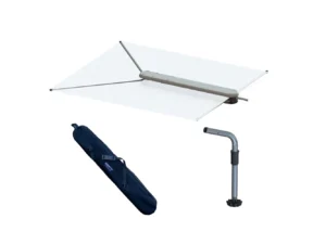 TACO ShadeFin w/White Fabric, Case & Fixed Rod Holder Mount Kit