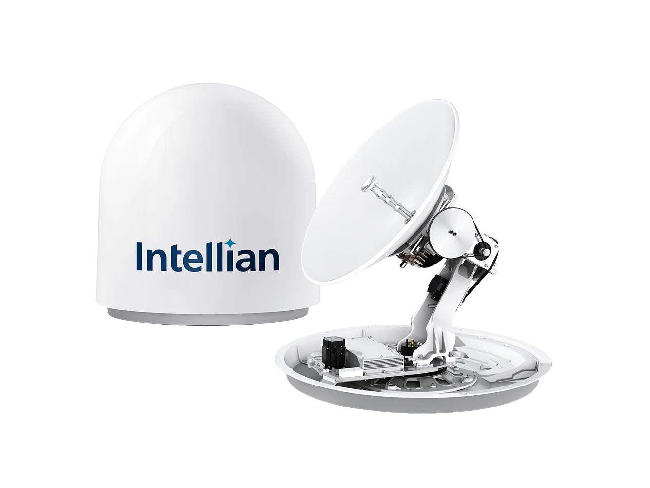 Intellian v60E 65cm Ku-band Maritime VSAT Antenna System - 6W Single Buc Single Cable - Lightweight