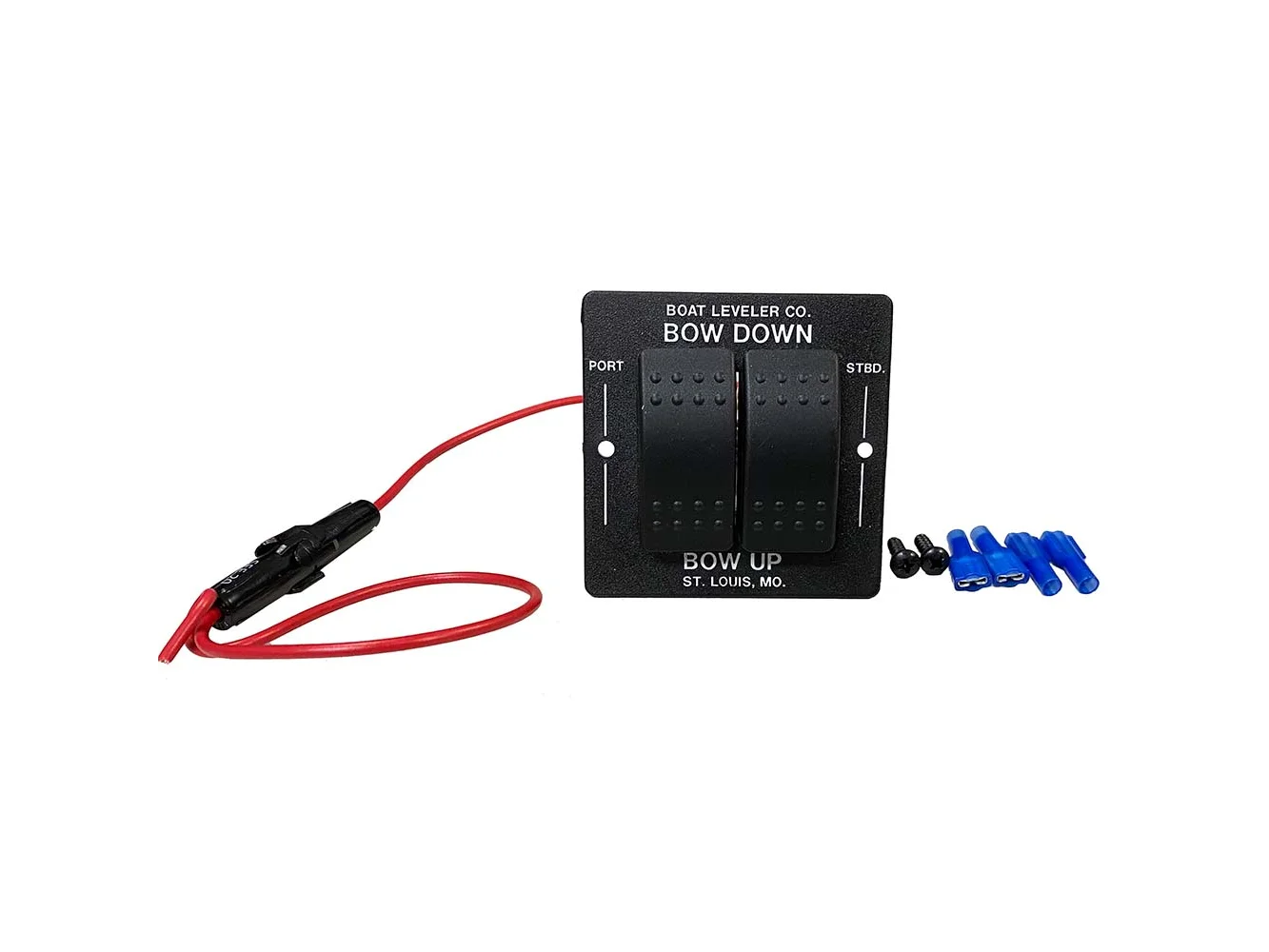 Boat Leveler Waterproof Trim Tab Switch - Black/Black Buttons