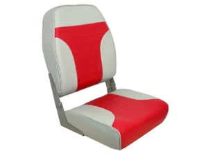Springfield High Back Multi-Color Folding Seat - Red/Grey