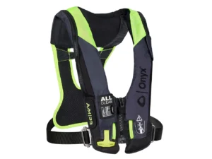 Onyx Impulse A/M 33 All Clear w/Harness Auto/Manual Inflatable Life Jacket - Grey