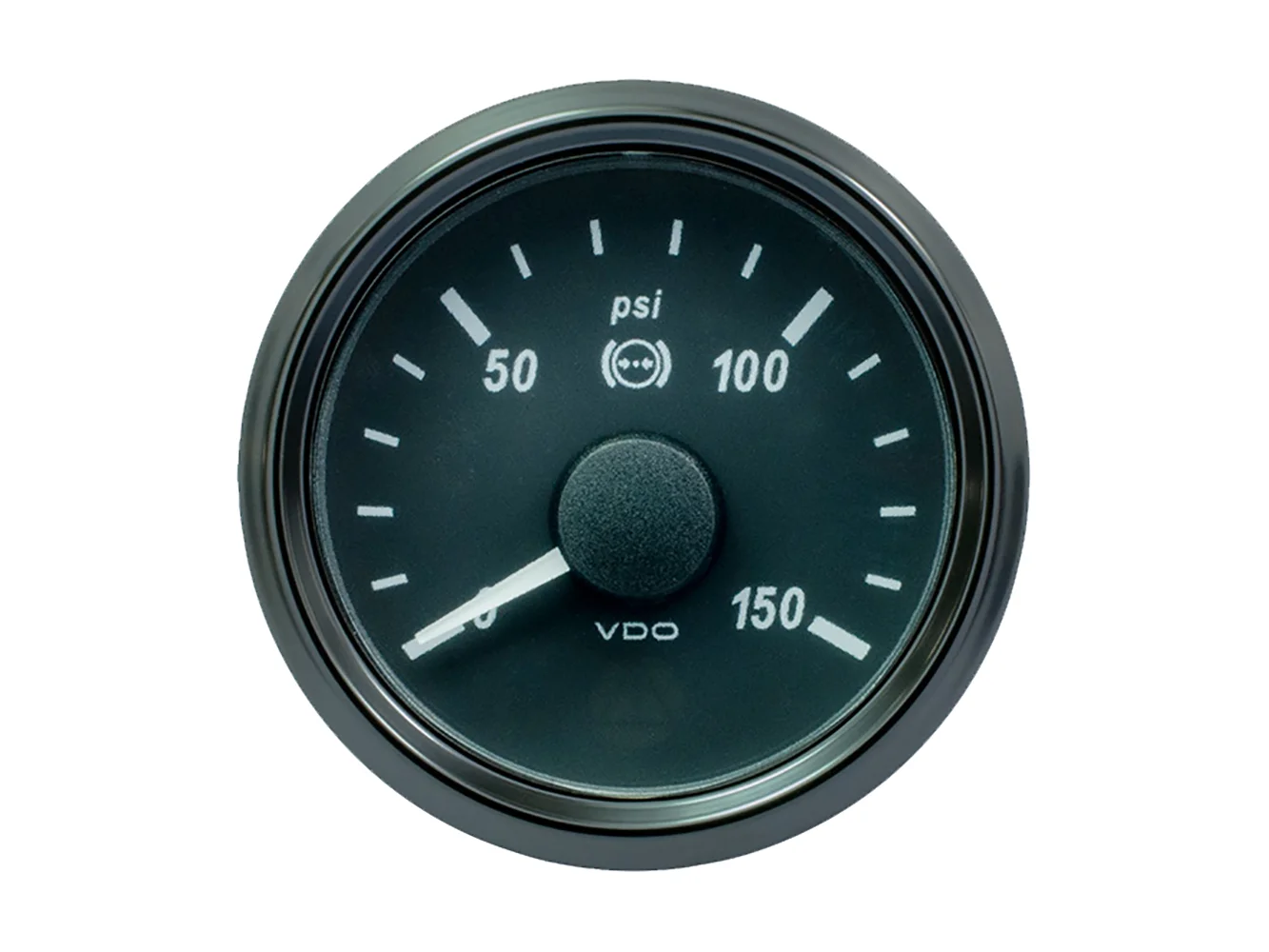 VDO SingleViu 52mm (2-1/16") Brake Pressure Gauge - 150 PSI - 0-180 Ohm