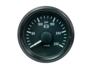 VDO SingleViu 52mm (2-1/16") Brake Pressure Gauge - 250 PSI - 0-4.5V