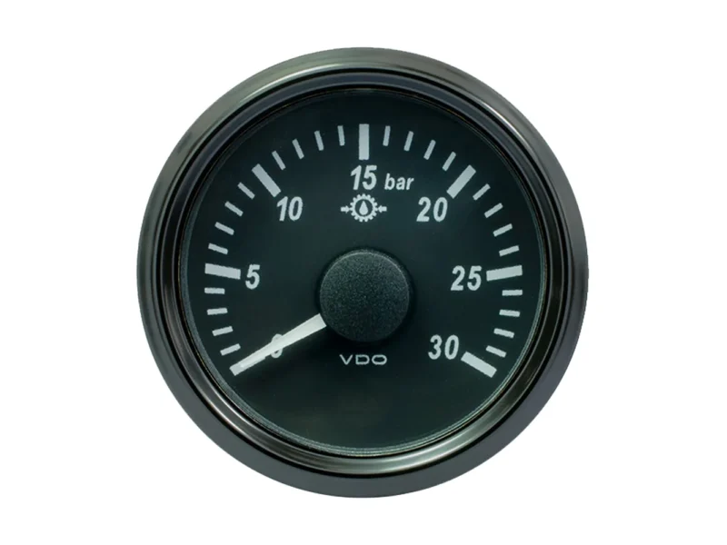 VDO SingleViu 52mm (2-1/16") Brake Pressure Gauge - 30 Bar - 0-4.5V