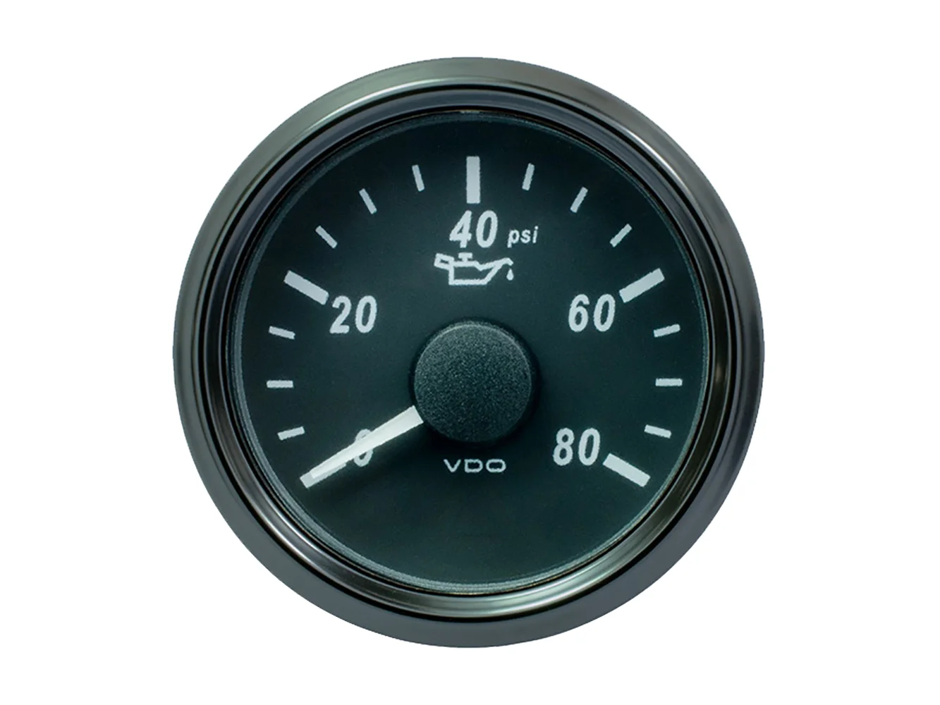 VDO SingleViu 52mm (2-1/16") Oil Pressure Gauge - 80 PSI - 240-33 Ohm