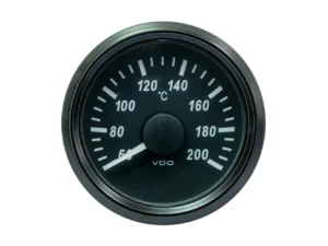 VDO SingleViu 52mm (2-1/16") Cylinder Temp. Gauge - 200°C - 471-14 Ohm